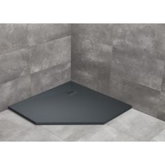Radaway Kyntos PT HKPT909064 brodzik pięciokątny 90x90 cm antracyt