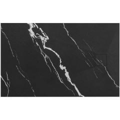 Rea Bazalt Carrara Black REAK7009 brodzik prostokątny 90x120 cm czarny