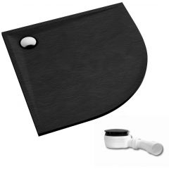 Schedpol Etrusco 3463CST brodzik półokrągły 80x80 cm czarny