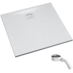 Schedpol Majestic White Stone 33501BSTM6B brodzik kwadratowy z syfonem 90x90 cm biały