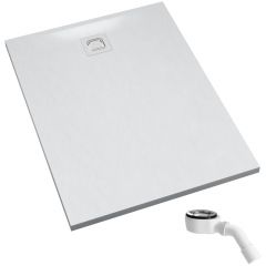 Schedpol Majestic White Stone 33508BSTM6B brodzik prostokątny z syfonem 120x80 cm biały