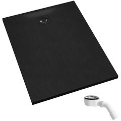 Schedpol Majestic Black Stone 33508CSTM6C brodzik prostokątny z syfonem 120x80 cm czarny