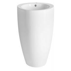 Aqualine VS701 umywalka 84x50 cm okrągła wolnostojąca biała