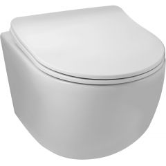 Balneo Luna G01010101013 miska wc z deską wolnoopadającą wisząca bez kołnierza ze spłukiwaniem wirowym biały połysk