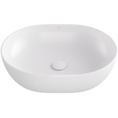 Besco Moya UNC49MOB umywalka 48.5x35 cm owalna nablatowa biała