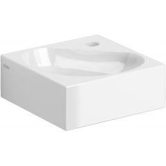 Clou Flush CL0303050 umywalka 27x27 cm kwadratowa ścienna-nablatowa biała