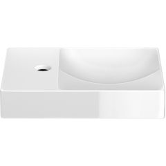 Clou Vale CL030316101L umywalka 38x19 cm prostokątna ścienna-nablatowa biała