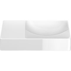 Clou Vale CL0303161L umywalka 38x19 cm prostokątna ścienna-nablatowa biała