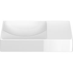 Clou Vale CL0303161R umywalka 38x19 cm prostokątna ścienna-nablatowa biała