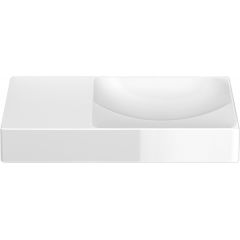 Clou Vale CL0303162L umywalka 45x19 cm prostokątna ścienna-nablatowa biała