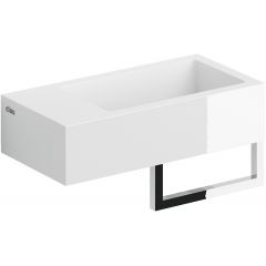 Clou New Flush CL030803202 umywalka 36x18 cm prostokątna ścienna-nablatowa biała