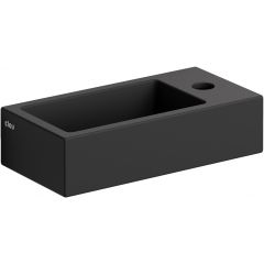 Clou New Flush CL0312030 umywalka 36x18 cm prostokątna ścienna-nablatowa czarna