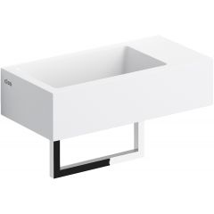 Clou Flush CL031303102 umywalka 36x18 cm prostokątna ścienna-nablatowa biała
