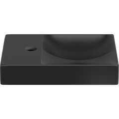 Clou Vale CL033016101L umywalka 38x19 cm prostokątna ścienna-nablatowa czarna