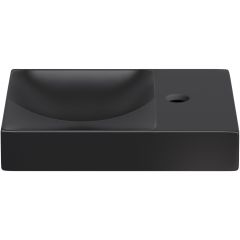 Clou Vale CL033016101R umywalka 38x19 cm prostokątna ścienna-nablatowa czarna