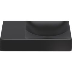 Clou Vale CL0330161L umywalka 38x19 cm prostokątna ścienna-nablatowa czarna