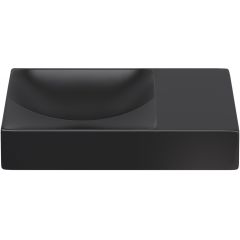 Clou Vale CL0330161R umywalka 38x19 cm prostokątna ścienna-nablatowa czarna