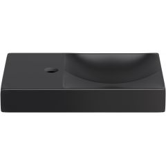 Clou Vale CL033016201L umywalka 45x19 cm prostokątna ścienna-nablatowa czarna