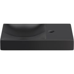 Clou Vale CL033016201R umywalka 45x19 cm prostokątna ścienna-nablatowa czarna