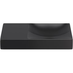 Clou Vale CL0330162L umywalka 45x19 cm prostokątna ścienna-nablatowa czarna