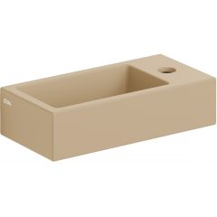 Clou Flush CL0334030 umywalka 36x18 cm prostokątna ścienna-nablatowa brąz/beż
