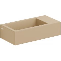 Clou Flush CL0334031 umywalka 36x18 cm prostokątna ścienna-nablatowa brąz/beż
