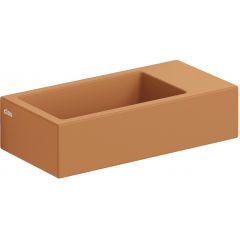 Clou Flush CL0336031 umywalka 36x18 cm prostokątna ścienna-nablatowa brąz/beż