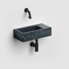 Clou Flush CL0380031 umywalka 36x18 cm prostokątna ścienna-nablatowa czarna