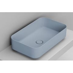 Ceramica Dolomite Noemi D311271 umywalka 64x38.5 cm prostokątna nablatowa niebieska