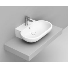 Ceramica Dolomite Mirto D461441 umywalka 65x46 cm owalna meblowa biała