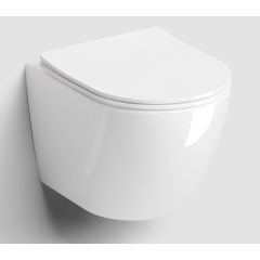 Clou InBe IB040222102 miska wc z deską wolnoopadającą wisząca bez kołnierza biały połysk