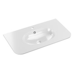 Comad Pure PUREWHITEGLOSSUM8046 umywalka 80x46 cm półokrągła meblowa biała