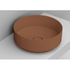 Ceramica Dolomite Noemi D310561 umywalka 44x44 cm okrągła nablatowa brąz/beż