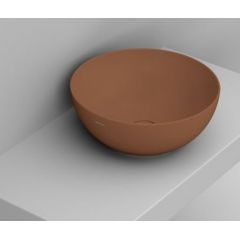 Ceramica Dolomite Noemi D310661 umywalka 44x44 cm okrągła nablatowa brąz/beż