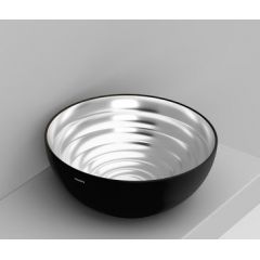 Ceramica Dolomite MOVE D3107NA umywalka 44x44 cm okrągła nablatowa czarna