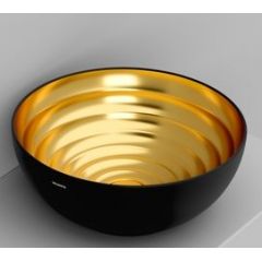 Ceramica Dolomite MOVE D3107NO umywalka 44x44 cm okrągła nablatowa czarna