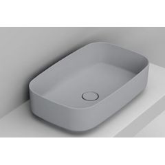 Ceramica Dolomite Noemi D311045 umywalka 62x38 cm prostokątna nablatowa szary/kamień