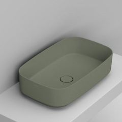 Ceramica Dolomite Noemi D311075 umywalka 62x38 cm prostokątna nablatowa zielona