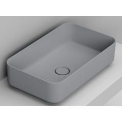 Ceramica Dolomite Noemi D311145 umywalka 60x36 cm prostokątna nablatowa szary/kamień