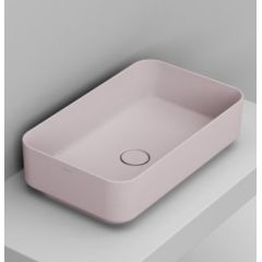 Ceramica Dolomite Noemi D311165 umywalka 60x36 cm prostokątna nablatowa różowa