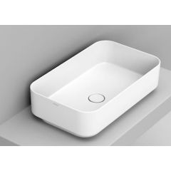 Ceramica Dolomite Noemi D311201 umywalka 64x38.5 cm prostokątna nablatowa biała