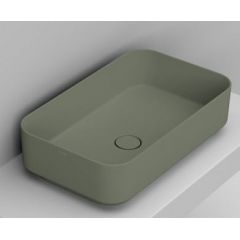 Ceramica Dolomite Noemi D311275 umywalka 64x38.5 cm prostokątna nablatowa zielona