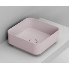 Ceramica Dolomite Noemi D311765 umywalka 40x40 cm kwadratowa nablatowa różowa