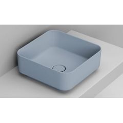 Ceramica Dolomite Noemi D311771 umywalka 40x40 cm kwadratowa nablatowa niebieska