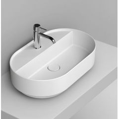 Ceramica Dolomite Noemi D312001 umywalka 65x40 cm owalna nablatowa biała