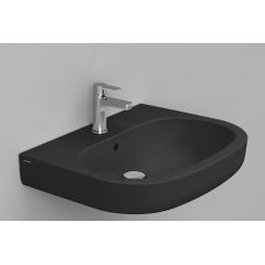 Ceramica Dolomite Mirto D461081 umywalka 68x51 cm owalna ścienna czarna