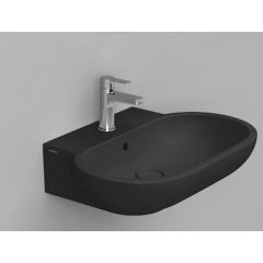 Ceramica Dolomite Mirto D461181 umywalka 65x46 cm owalna ścienna czarna