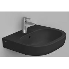 Ceramica Dolomite D461281 umywalka 60x48 cm owalna ścienna czarna