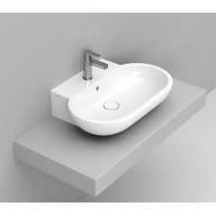 Ceramica Dolomite Mirto D461401 umywalka 65x46 cm owalna meblowa biała