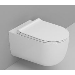 Ceramica Dolomite Mirto Round D475741 miska wc wisząca bez kołnierza ze spłukiwaniem wirowym biały mat